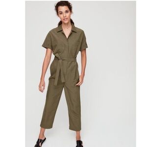 Aritzia Ronnie Green Utility Jumpsuit